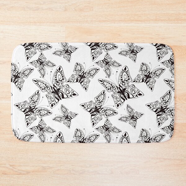 Item preview, Seamless texture background black and white Butterfly. designed and sold by fuzzyfox.