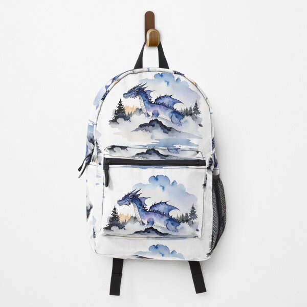 Artikelvorschau, Wasserfarben Drache in pastell blau Tönen entworfen und verkauft von LiskoDesign.