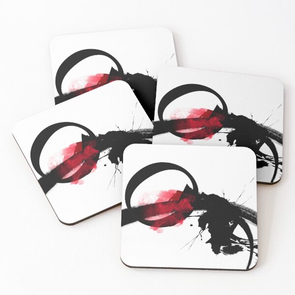 Item preview, Black white and red bold abstract calligraphy design designed and sold by ZebEddy.