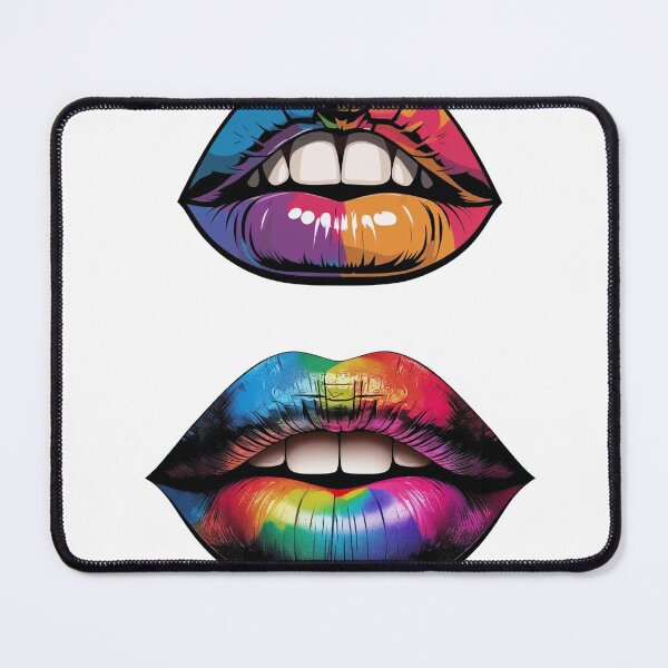 Item preview, Colorful Lips Sticker – Vibrant Pop Art Rainbow Lipstick Design designed and sold by apppilot.
