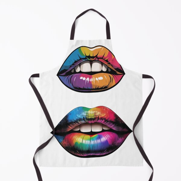 Item preview, Colorful Lips Sticker – Vibrant Pop Art Rainbow Lipstick Design designed and sold by apppilot.