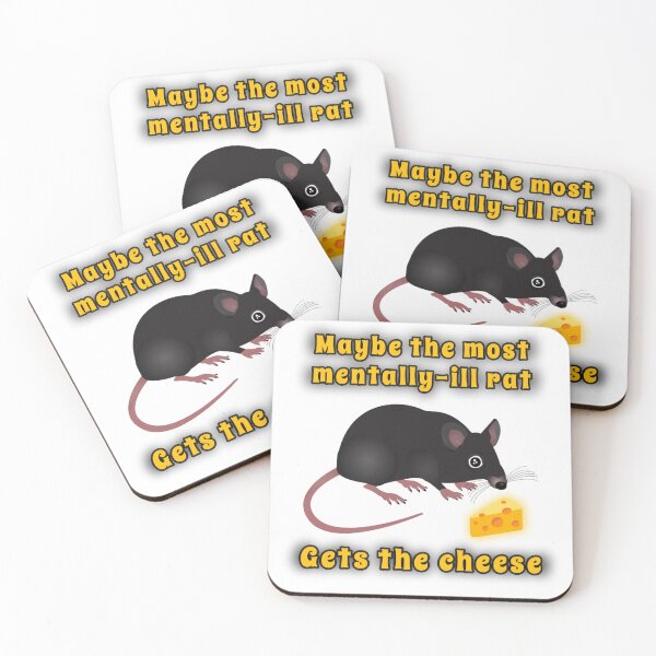 Item preview, Mental illness rat with cheese designed and sold by Molespignoses.