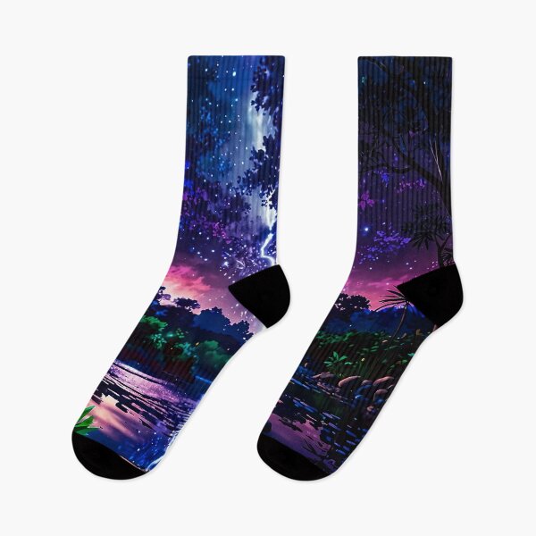Item preview, Cosmic thunderstorm on the river designed and sold by PixelParadies.