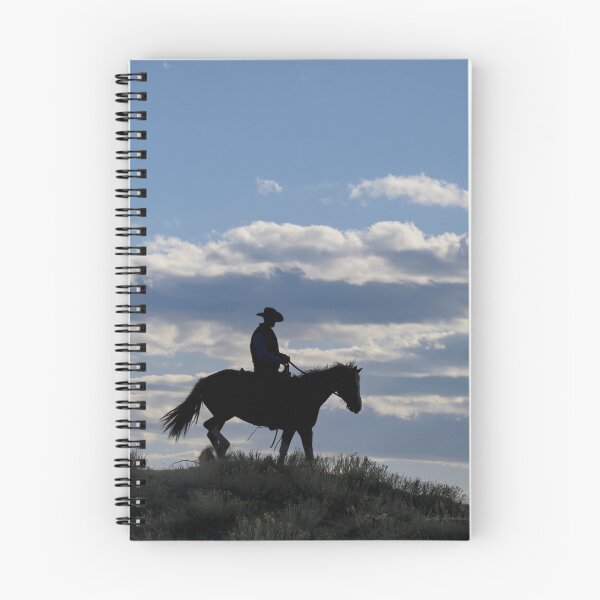 Item preview, Cowboy Silhouette Outlined by blue and white sky designed and sold by AlsknMommaBear2.