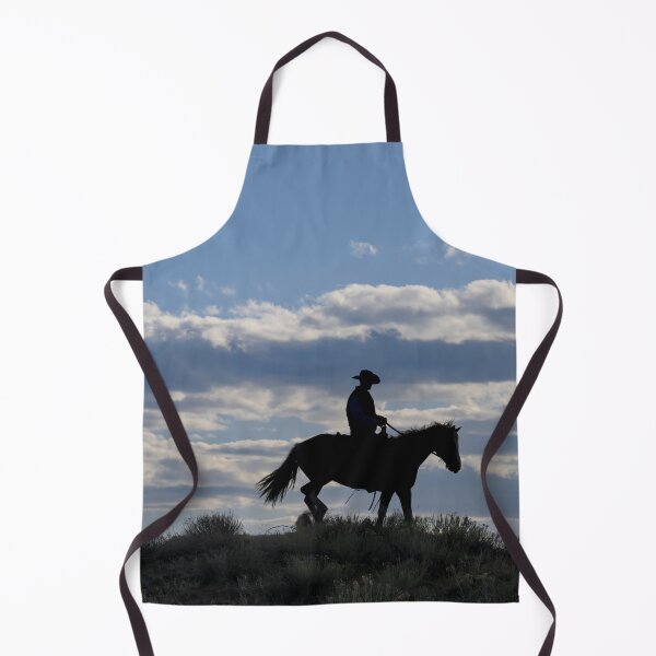 Item preview, Cowboy Silhouette Outlined by blue and white sky designed and sold by AlsknMommaBear2.
