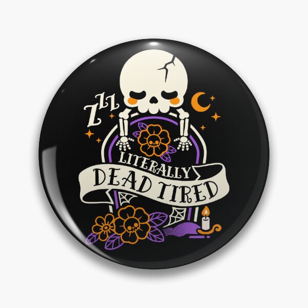 Item preview, Literally dead tired cute sleeping skeleton designed and sold by NemiMakeit.