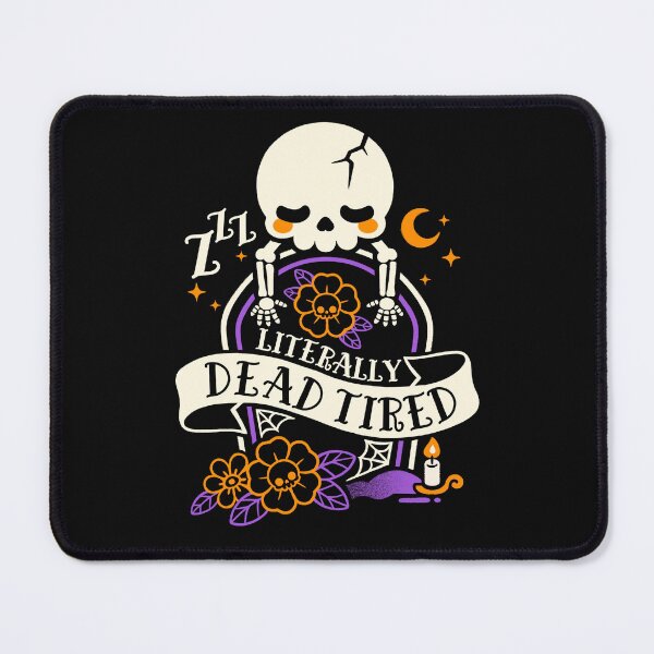 Item preview, Literally dead tired cute sleeping skeleton designed and sold by NemiMakeit.