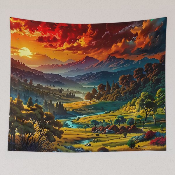 Item preview, Valley of the Blazing Sky designed and sold by PixelParadies.
