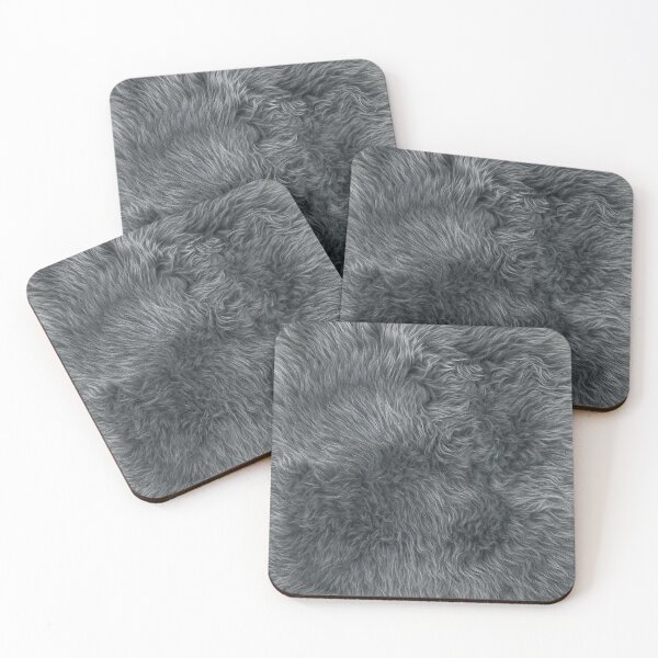 Item preview, Gray Fur Texture Print designed and sold by Kaleidoscope Print.