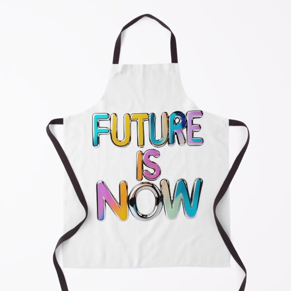 Item preview, Future Is Now – Chrome Text Y2K Retro Typography designed and sold by Pixel--Threads.
