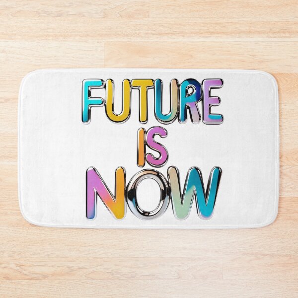 Item preview, Future Is Now – Chrome Text Y2K Retro Typography designed and sold by Pixel--Threads.