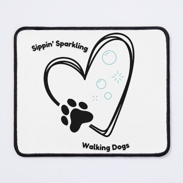 Item preview, Sippin’ Sparkling, Walkin’ Dogs – Retro Dog Lover T-Shirt designed and sold by CeeBeesDesigns.