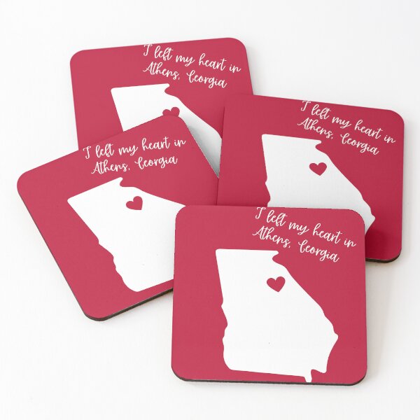 Item preview, Athens Georgia Heart Map Art Print | I Left My Heart in Athens Souvenir designed and sold by collegecharm.