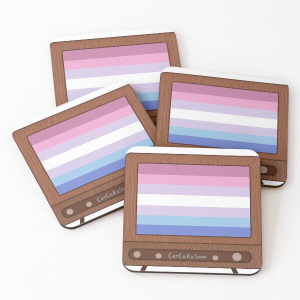 Item preview, TV Glowing in Bigender Colors designed and sold by CatCaKeShop.