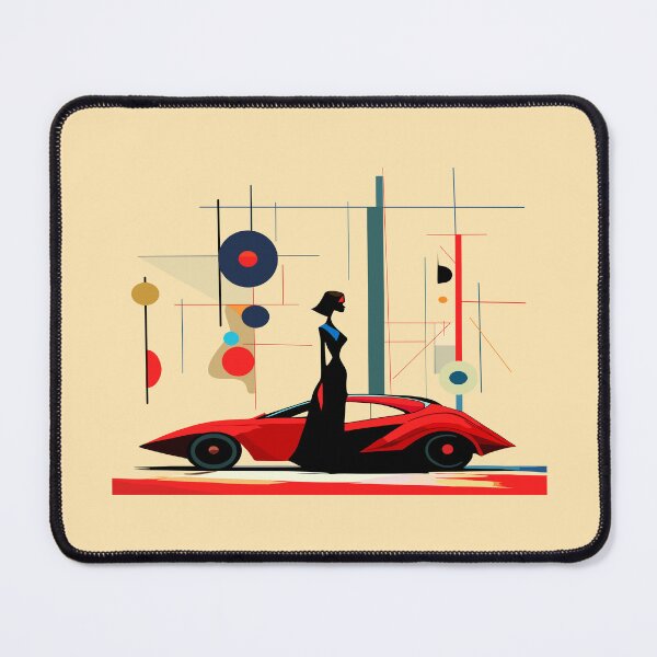 Item preview, Vintage Woman with Car – Retro Fashion Art Print designed and sold by ElisabethRaven.