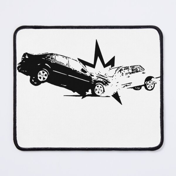Item preview, Crash Impact – Black & White Car Collision Graphic designed and sold by Adronia.
