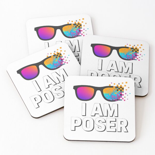 Item preview, I Am Poser Pixel Sunglasses Design designed and sold by KiniMood.