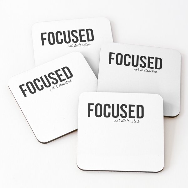 Item preview, Focused Not Distracted Motivational Quote Design designed and sold by CholarCrafts.
