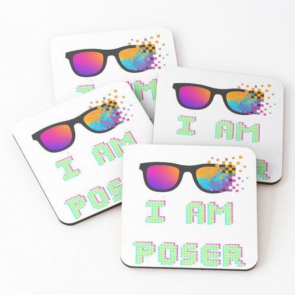 Item preview, I Am Poser Pixel Sunglasses Design 2 designed and sold by KiniMood.