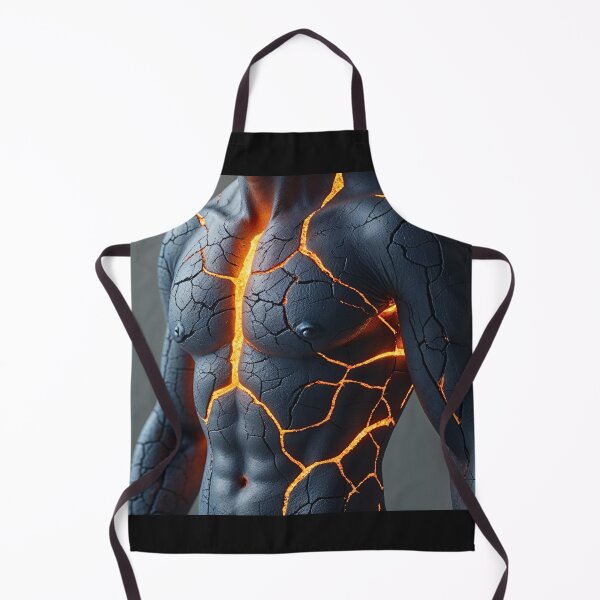 Item preview, Futuristic Male Torso With Cracked Stone Skin designed and sold by sneidere9dace.
