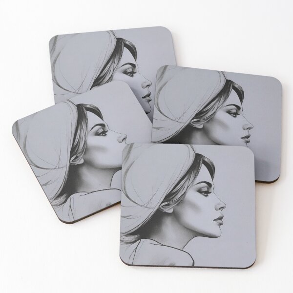 Item preview, Woman portrait in black and grey minimalist, dreamy and romantic designed and sold by IHImage.