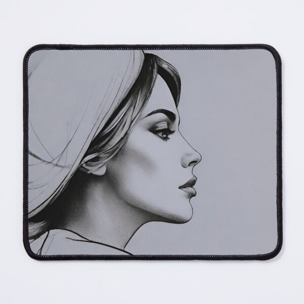 Item preview, Woman portrait in black and grey minimalist, dreamy and romantic designed and sold by IHImage.