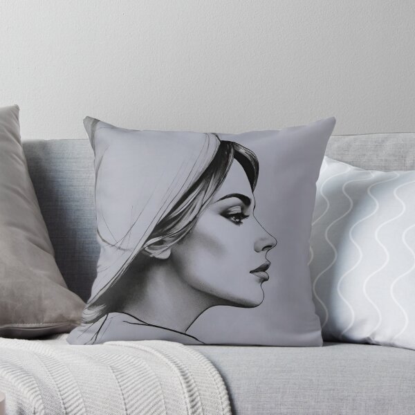 Item preview, Woman portrait in black and grey minimalist, dreamy and romantic designed and sold by IHImage.
