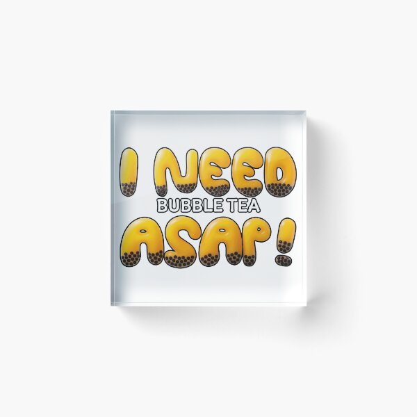 Item preview, I NEED Bubble Tea ASAP – Funny Boba Tea Typography Design designed and sold by beerkee.