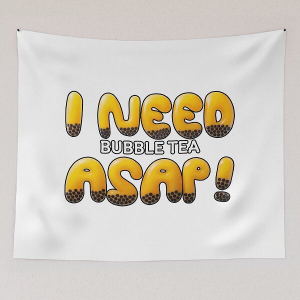 Item preview, I NEED Bubble Tea ASAP – Funny Boba Tea Typography Design designed and sold by beerkee.