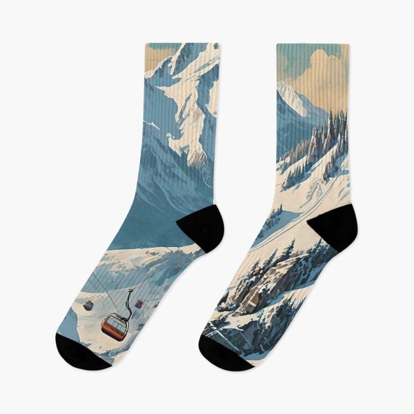 Item preview, Retro Ski Poster Style | Vintage Wall Decor Design designed and sold by Esterlane.