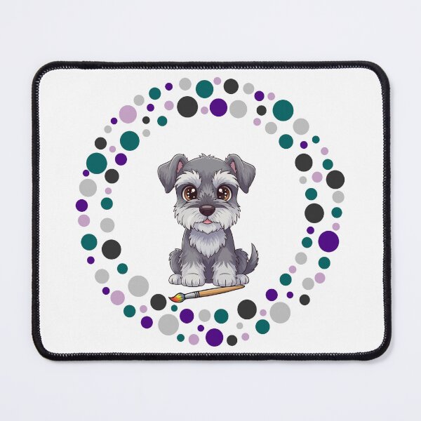 Item preview, Celebrate Dot Day with My Giant Schnauzer | Colorful Dog Art designed and sold by The Real Life Symphony.