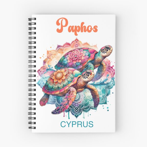 Item preview, Colorful Mandala Sea Turtle - Paphos, Cyprus Ocean Art designed and sold by SimoesArtistry.