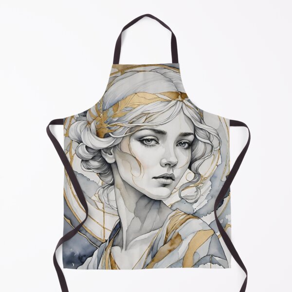 Item preview, Woman portrait in grey and gold dreamy and romantic designed and sold by IHImage.