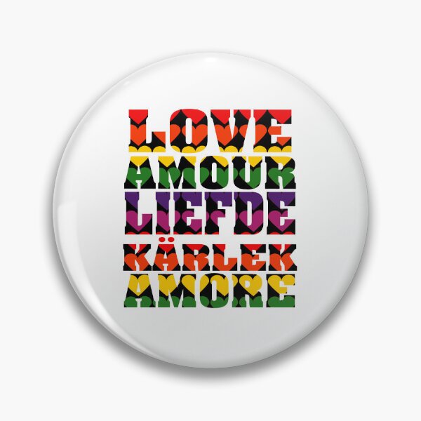 Item preview, Love in Many Languages Hearts Dark Rainbow designed and sold by ValeriesGallery.