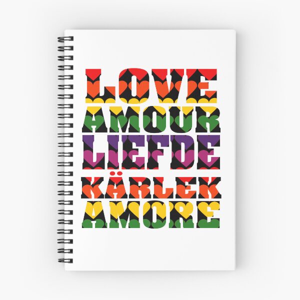 Item preview, Love in Many Languages Hearts Dark Rainbow designed and sold by ValeriesGallery.