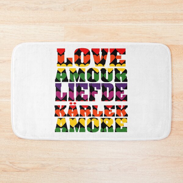 Item preview, Love in Many Languages Hearts Dark Rainbow designed and sold by ValeriesGallery.