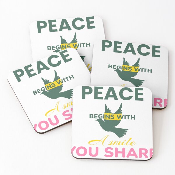 Item preview, Peace begins with a smile you share  designed and sold by mer-ONE.