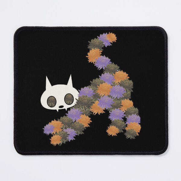 Item preview, Spooky Cute Calico Cat Skeleton with Orange, Purple, Black Flowers designed and sold by SunandShade.