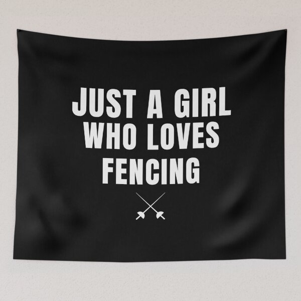 Item preview, Just A Girl Who Loves Fencing designed and sold by I-wanna-T-shirt.