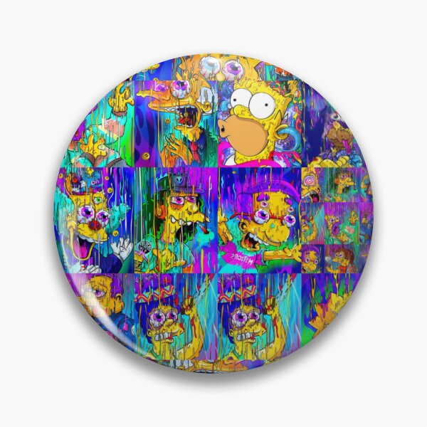 Item preview, Trippy Simpsons Psychedelic FanArt Collage designed and sold by FestDrip.