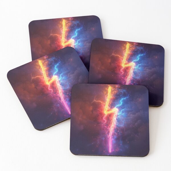 Item preview, Neon Lightning Bolt Illustration designed and sold by MagicOfPrint.