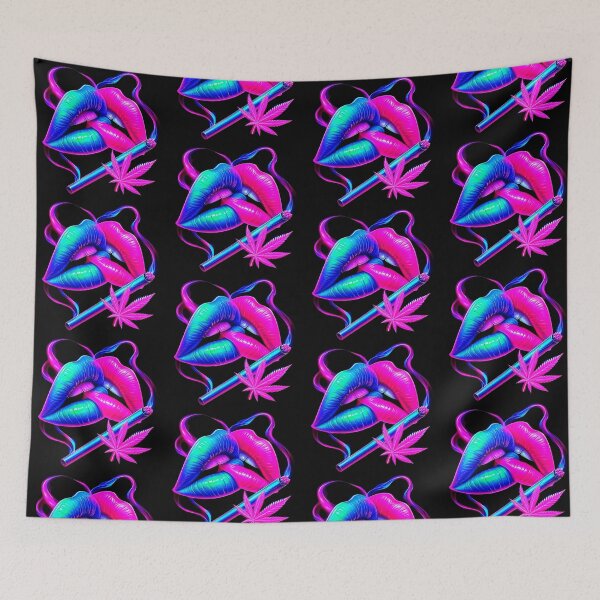 Artikelvorschau, Neon Lippen Rauchen Gras 420 Sexy Stoner Geschenke entworfen und verkauft von FestDrip.