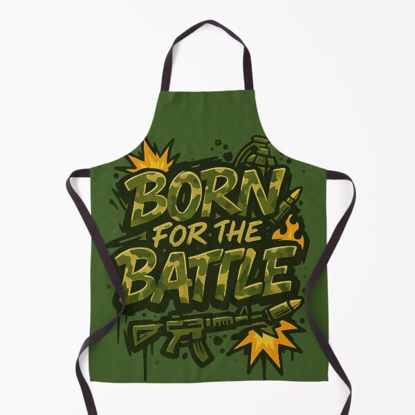 Item preview, Born for the Battle – Military Graffiti Camo Typography Art designed and sold by RedHow.