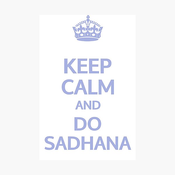 Item preview, Keep Calm and Do Sadhana - Kundalini Yoga Design (Blue) designed and sold by Cooldalini - Kundalini Yogi Wear & Accessories.