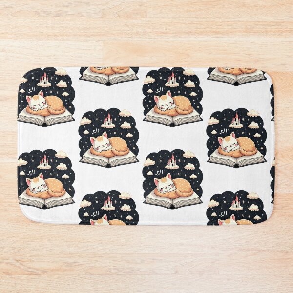 Item preview, Cute Sleeping Cat Dreaming of a Fairy Tale Castle designed and sold by Bareradesigns.