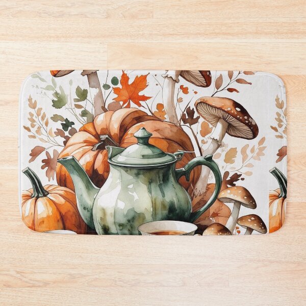 Item preview, Pumpkin Patch Tea Party – Cottagecore Halloween Charm designed and sold by Deezyned.