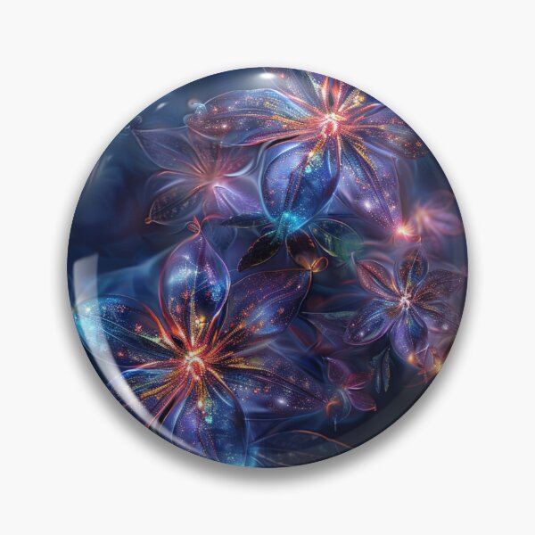 Item preview, Cosmic Glowing Flowers Illustration designed and sold by MagicOfPrint.
