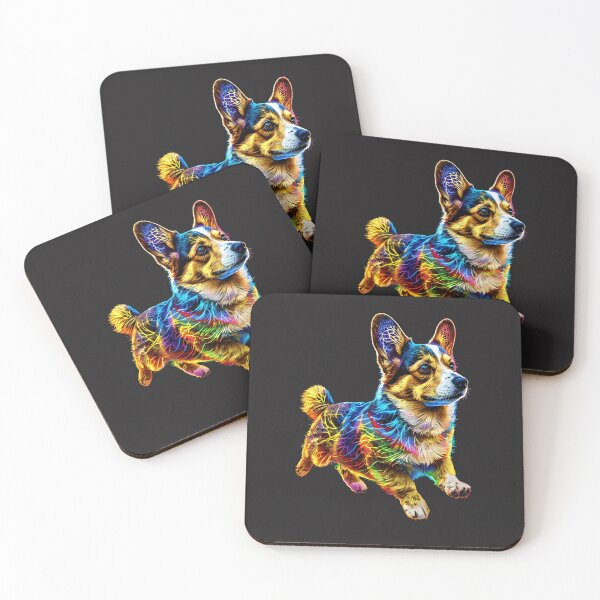 Item preview, Neon Corgi Digital Art – Psychedelic Glow Dog Illustration designed and sold by WHDProduction45.