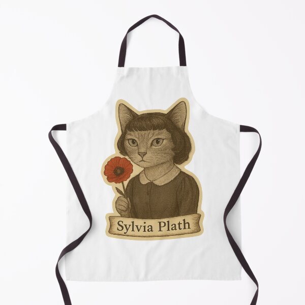 Item preview, Sylvia Plath – Vintage Literary Cat Portrait designed and sold by Lavoretty.