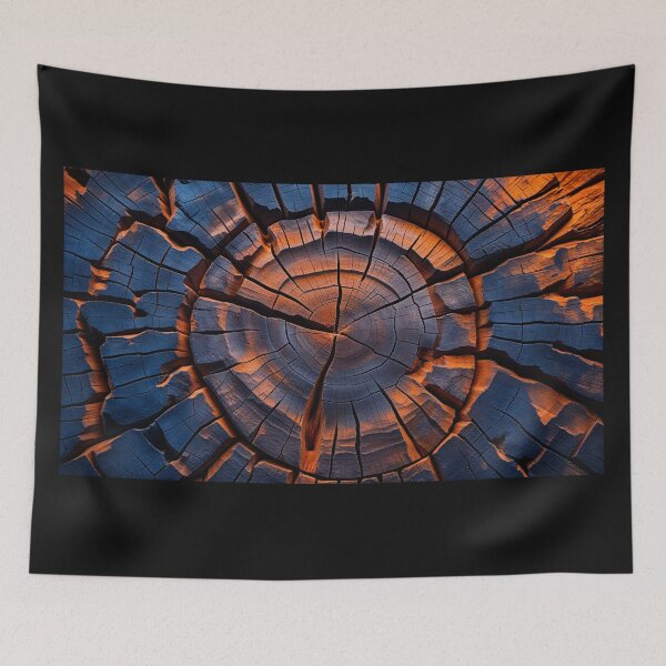 Item preview, Radial Pattern of Tree Rings with Dramatic Color Contrast designed and sold by sneidere9dace.